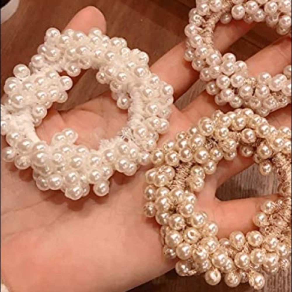 Two Pearls Chanel Rhinestone hair clips